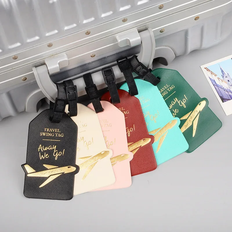 Letter Tray Desk - Portable Travel Luggage Tag PU Leather