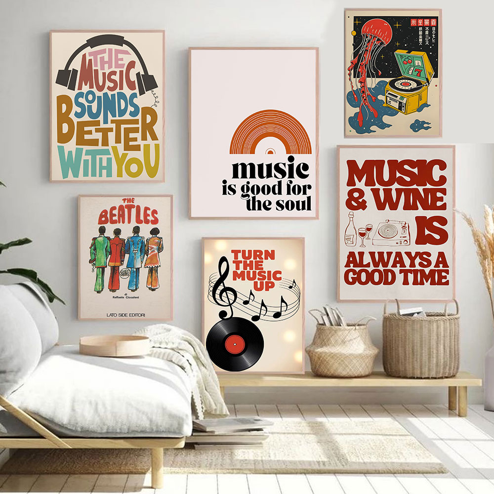 Home Office Quotes - Retro Music Is Good for The