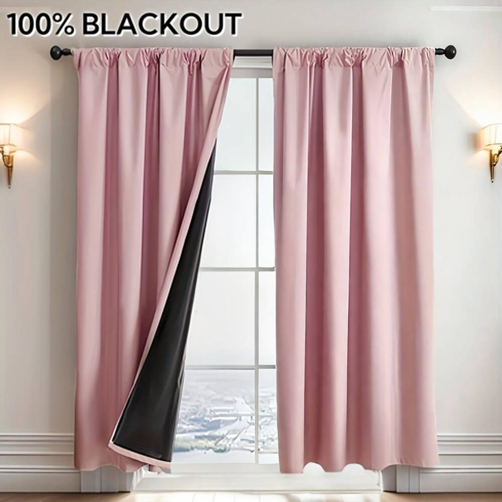 Home Office Gadgets - 1pc 100% Blackout Curtain with Black