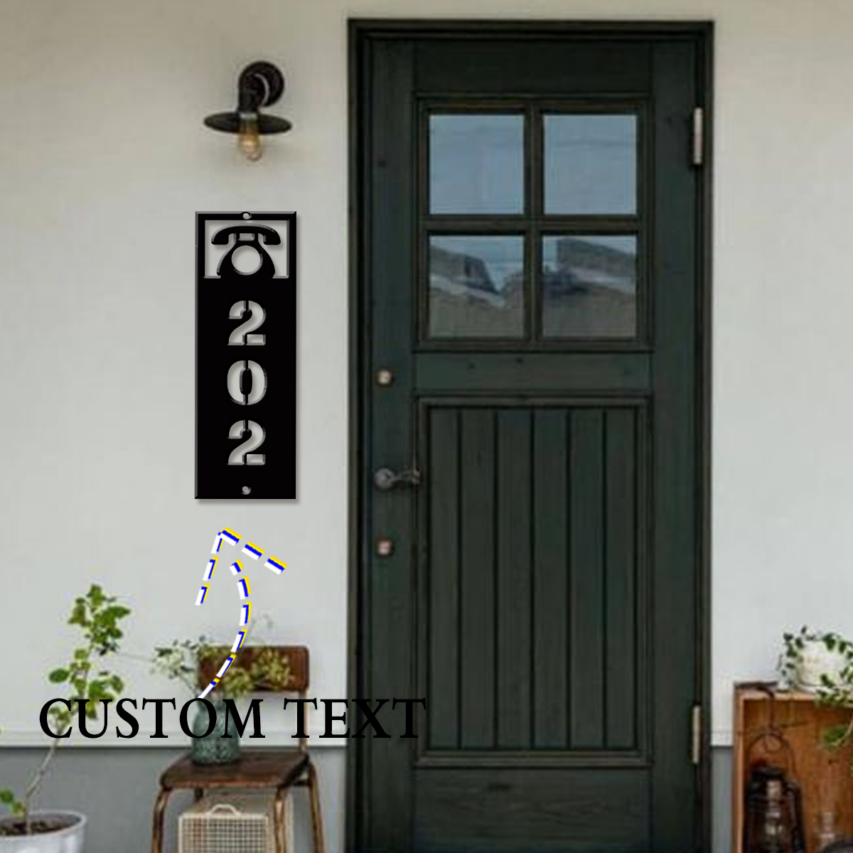 Home Office Windows - 1Pc Custom modern Metal Street Address