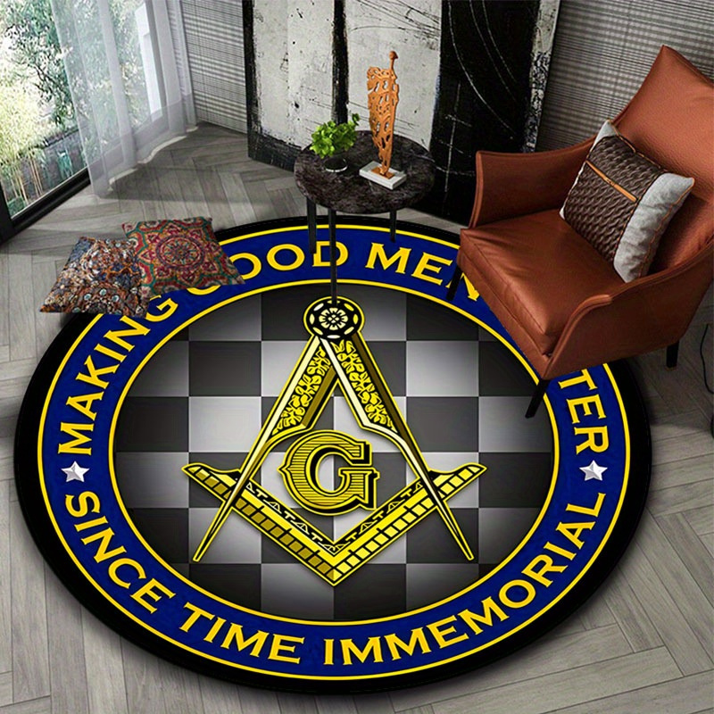 Home Office Logo - Freemason Square Compass G Logo Round