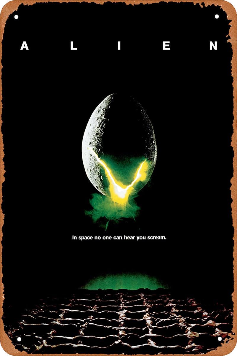 Home Office Logo - The Alien (1979) movie poster, retro