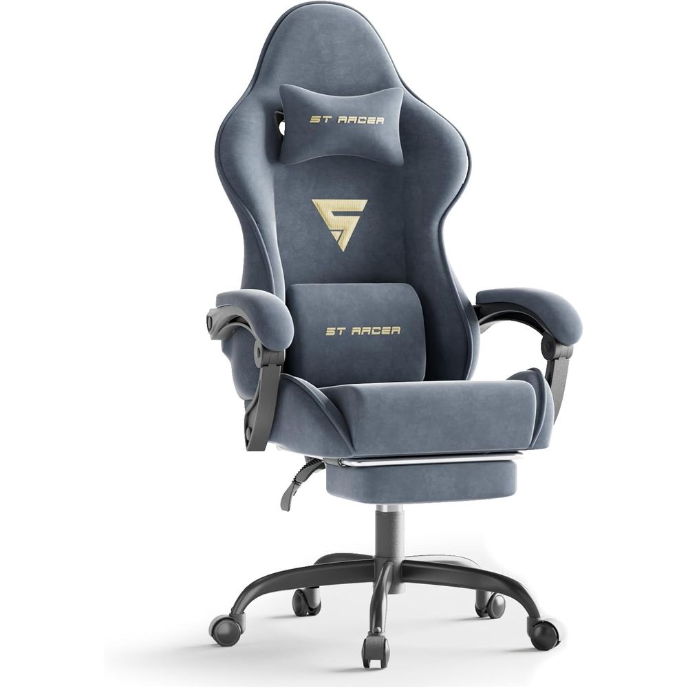 Home Office Chair - Ergonomic Gaming Chair with Footrest and