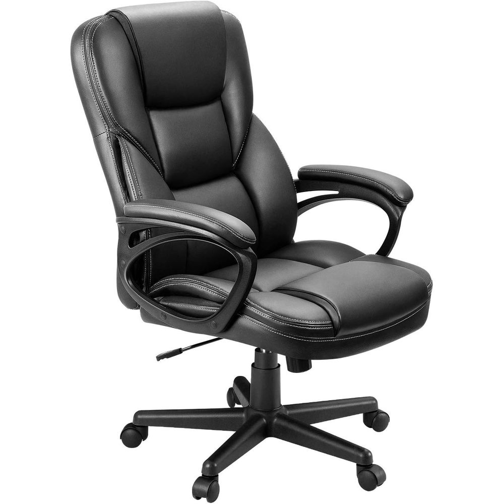 Home Office Chair - High-Back Swivel PU Leather Office Chair