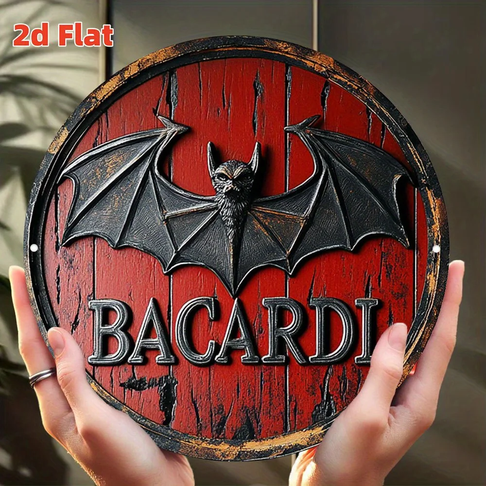 Home Office Logo - Tin Sign - Bacardi Bat Logo