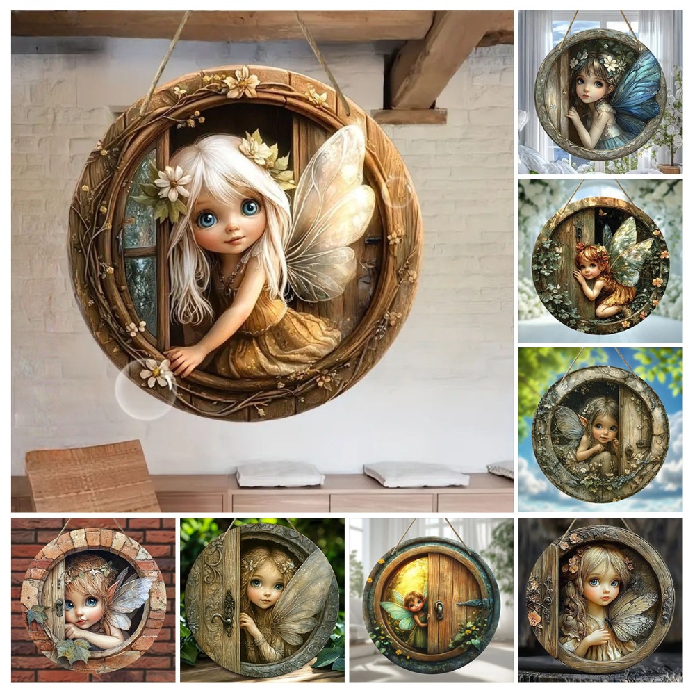 2D Charming Fairy Door Circula - Home Office Logo 评论和价格