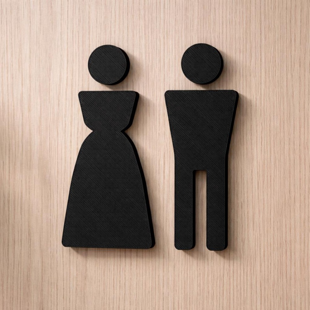 Minimalist 3D Printed Male Fem - Home Office Icon 评论和价格