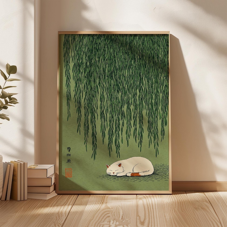1pc Japanese Cat Under Willow  - Home Office Youtube 评论和价格