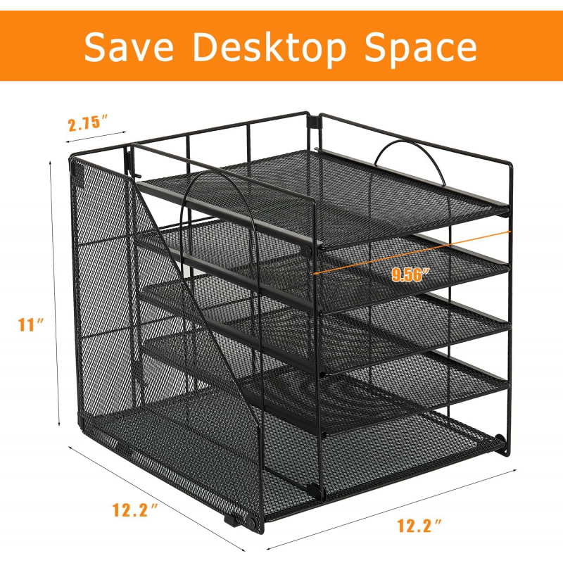 5-Tier Multi-Layer File Rack O - Letter Tray Desk 评论和价格