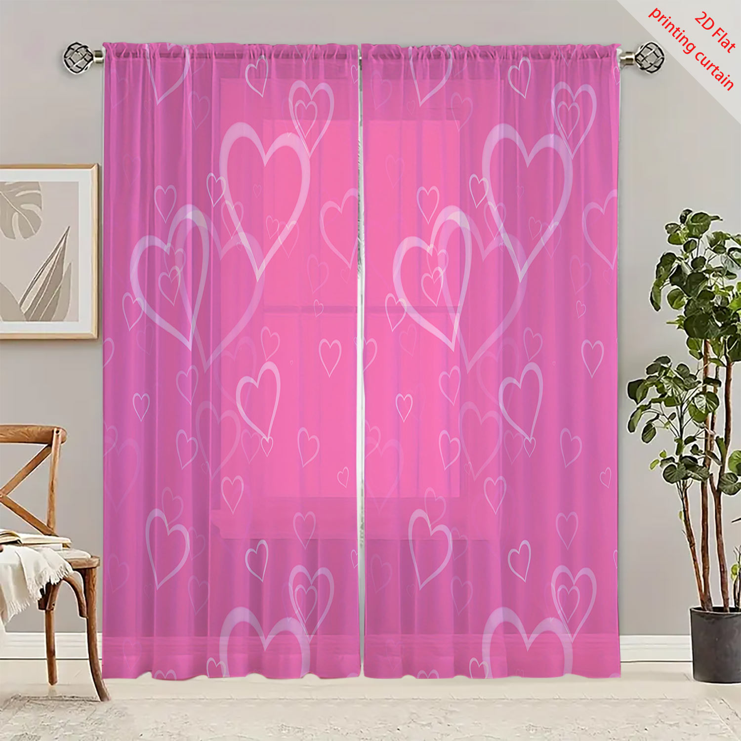 Heart Shaped Printed Transpare - Home Office Youtube 评论和价格