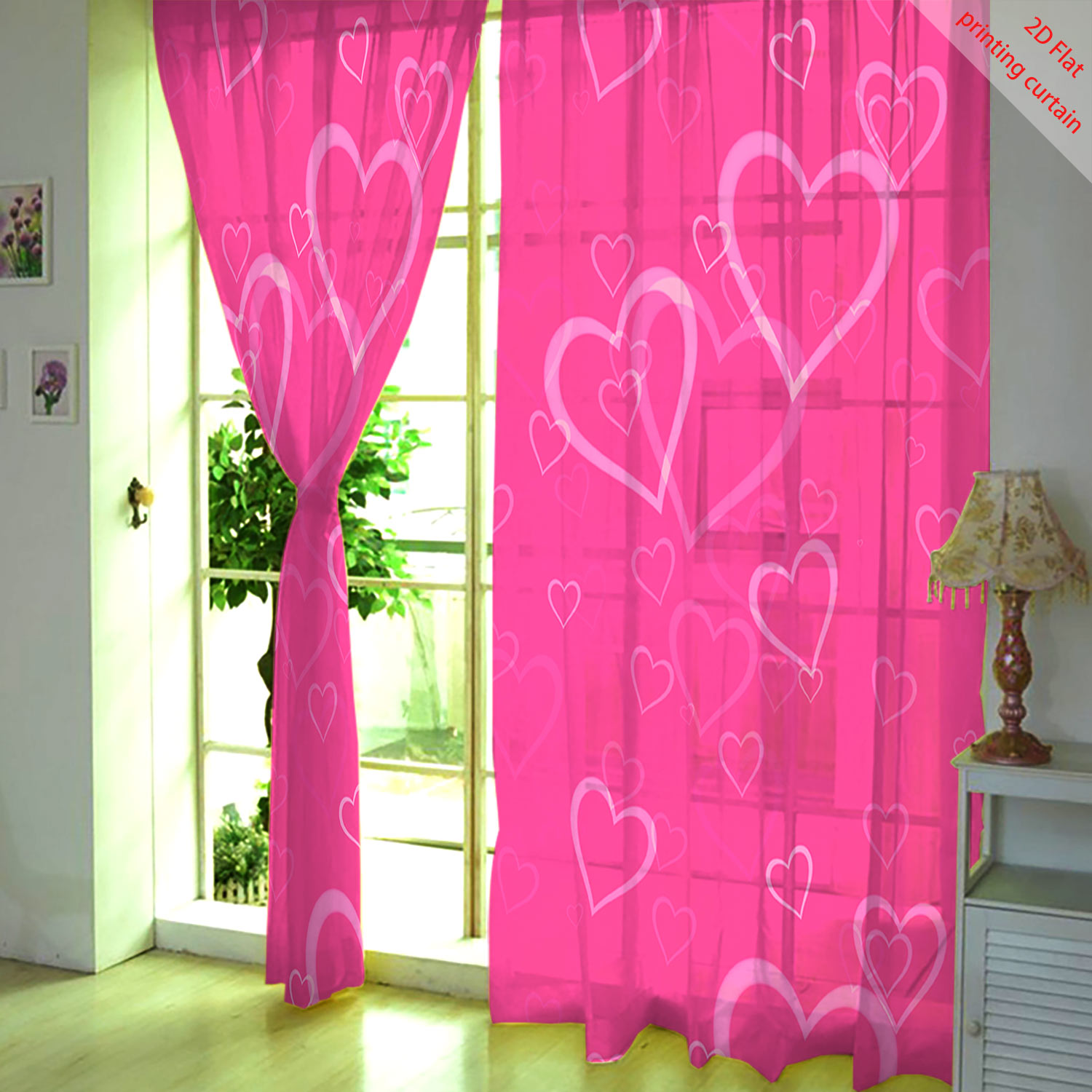 Heart Shaped Printed Transpare - Home Office Youtube 评论和价格