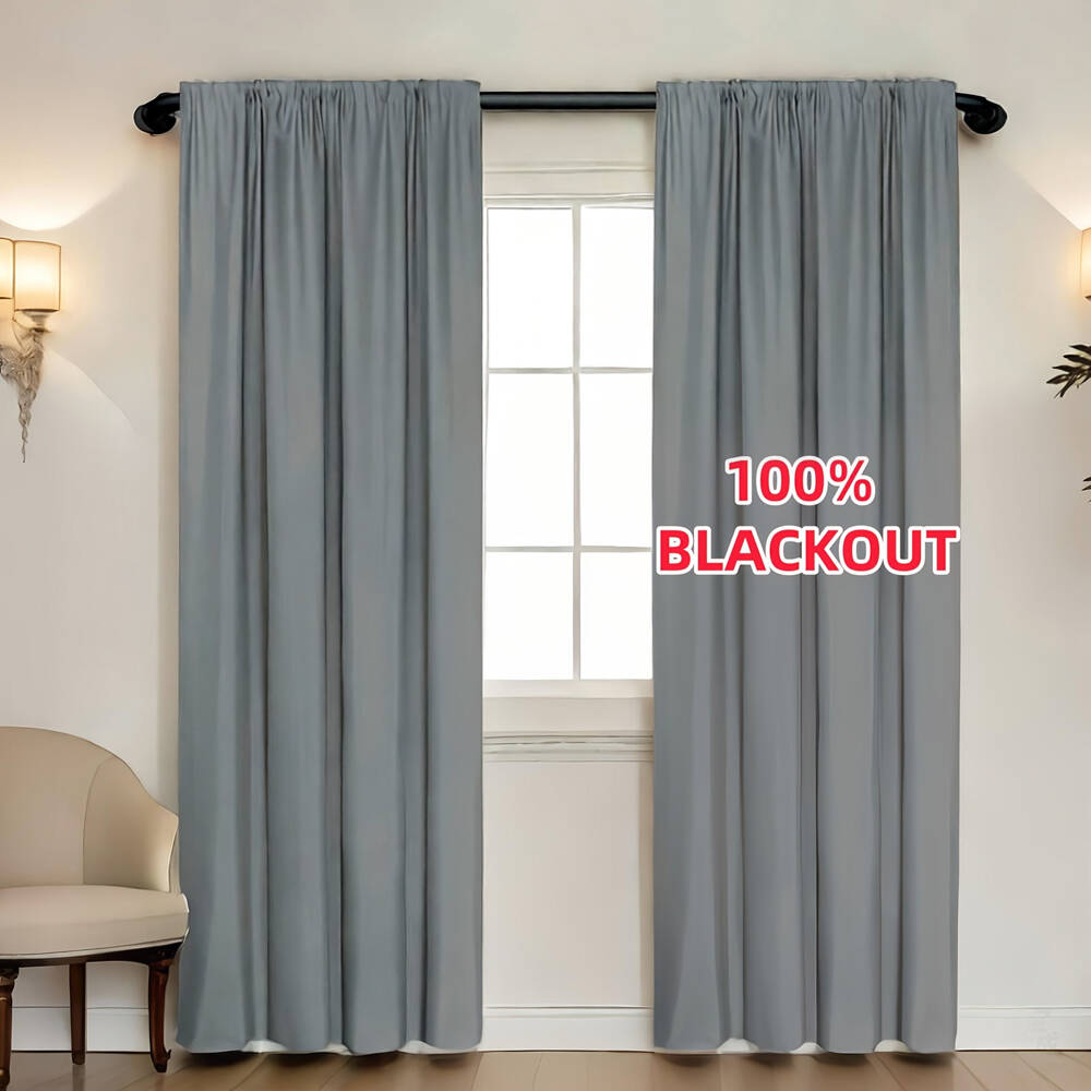 1pc 100% Blackout Curtain with - Home Office Gadgets 评论和价格