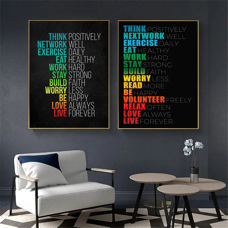 1pc frameless Motivational Quo - Home Office Quotes 评论和价格