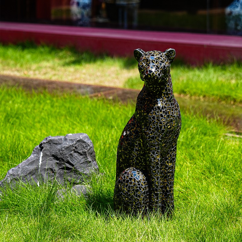 Black Gold Glass Patch Leopard - Home Office Sofa 评论和价格