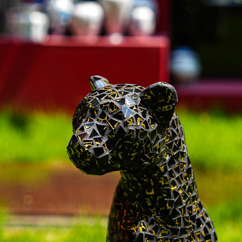 Black Gold Glass Patch Leopard - Home Office Sofa 评论和价格