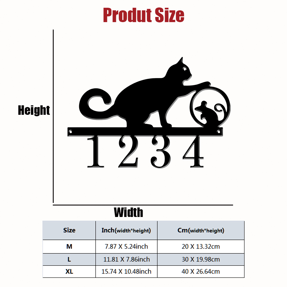 1Pc Custom cat Metal Door Stre - Home Office Windows 评论和价格