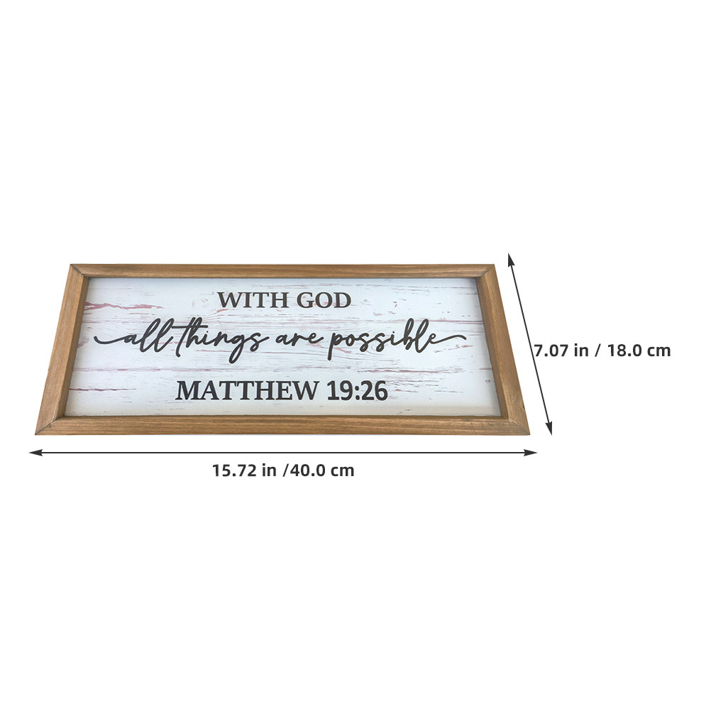 Rustic Wooden Bible Wall Plaqu - Home Office Quotes 评论和价格
