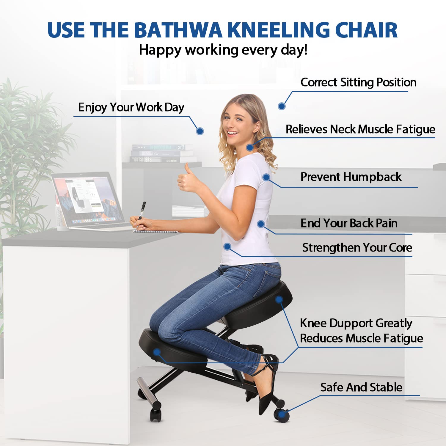 Kneeling Chair Ergonomic for O - Home Office Chair 评论和价格