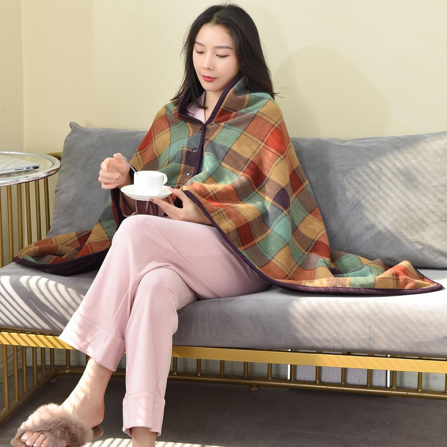 Wearable Blanket Throw Plush F - Home Office Sofa 评论和价格