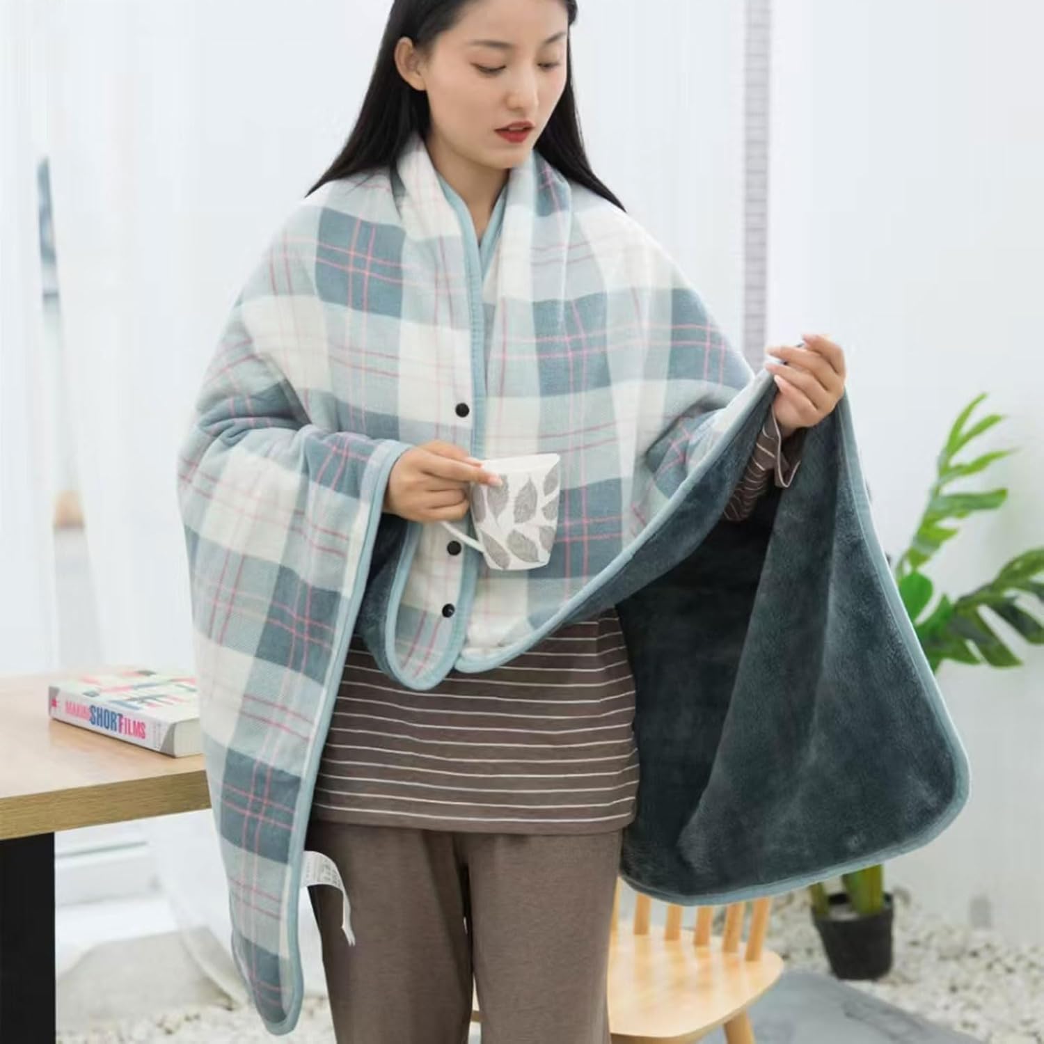 Wearable Blanket Throw Plush F - Home Office Sofa 评论和价格