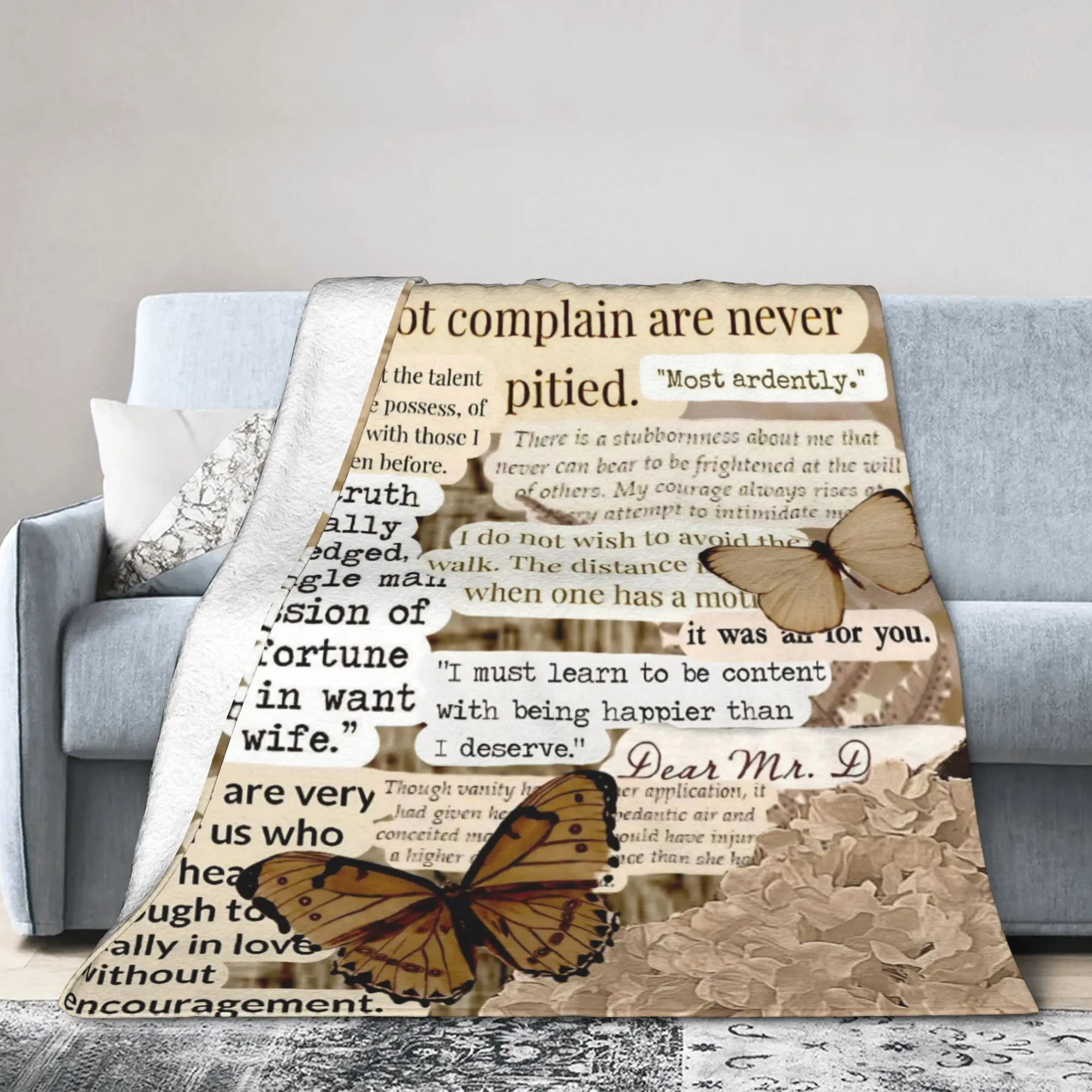 Pride and Prejudice Quote Blan - Home Office Sofa 评论和价格