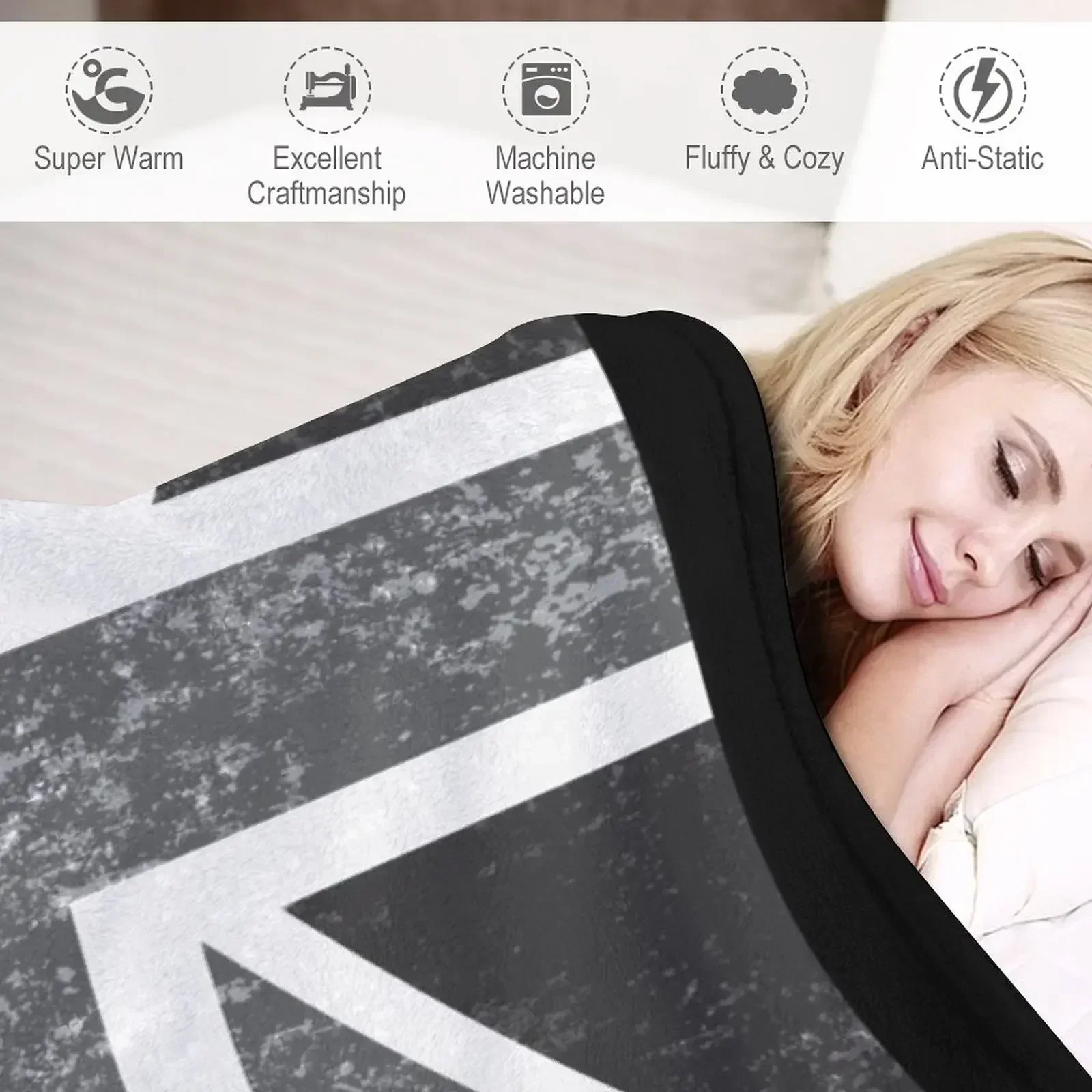 Union Jack Vintage Grayscale - - Home Office United Kingdom 评论和价格