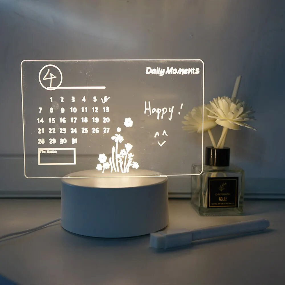DIY Notepad LED Drawing Board  - Letter Tray Desk 评论和价格