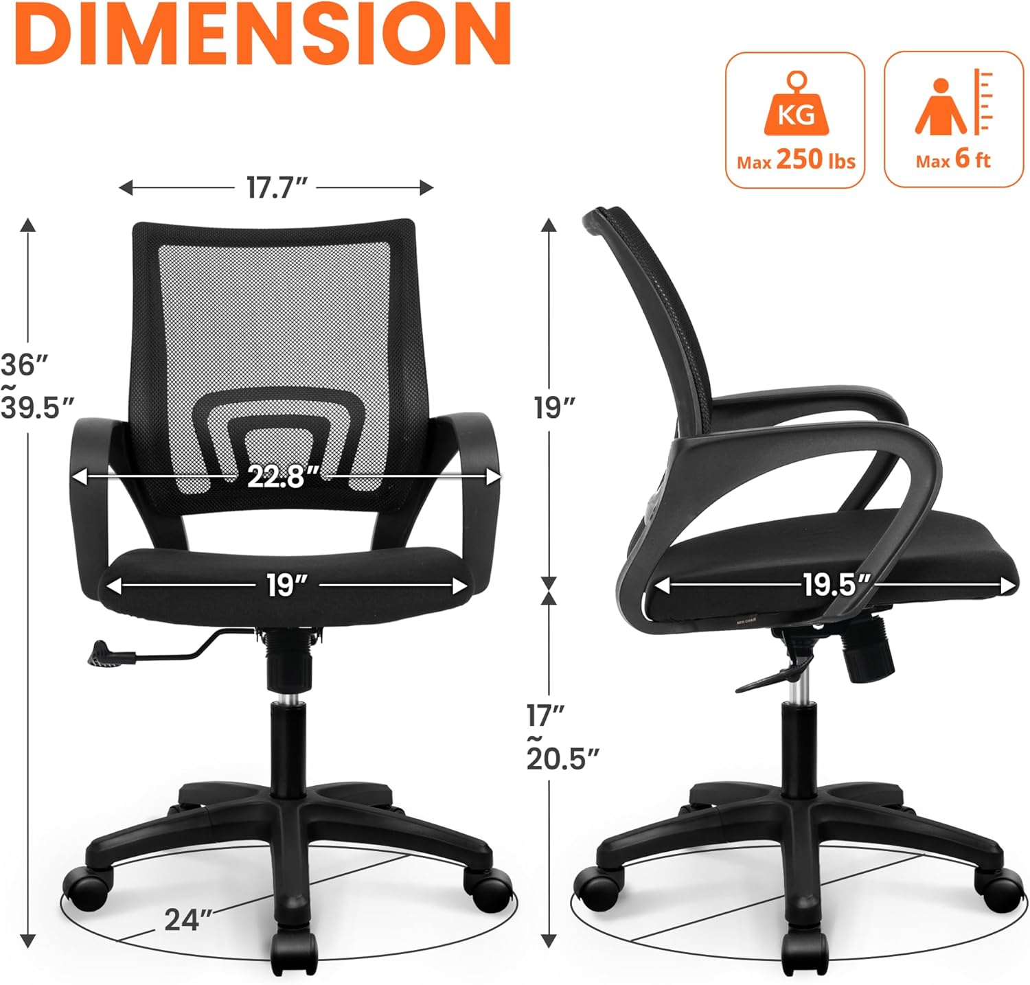 Ergonomic Mesh Office Chair wi - Home Office Chair 评论和价格