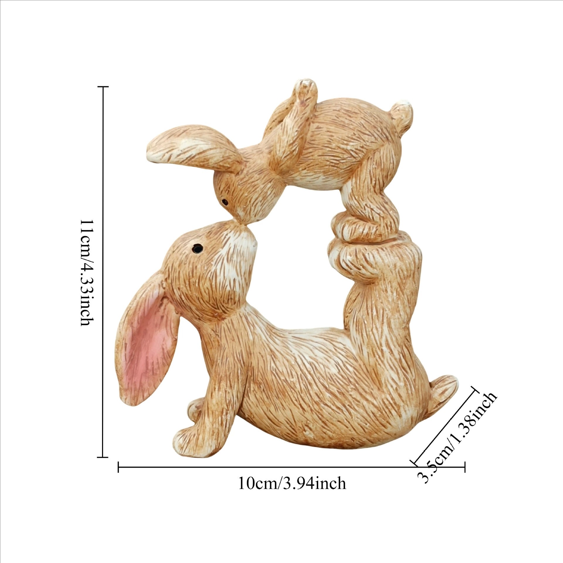 Kiss Rabbit Statue Representin - Home Office Representative 评论和价格