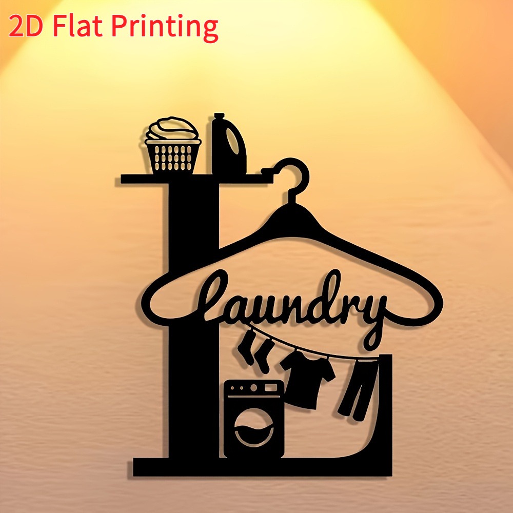 CIFbuy 2D Metal Wall Art Laund - Home Office Icon 评论和价格
