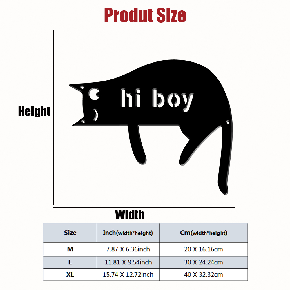 1Pc Custom cat Metal Door Stre - Home Office Windows 评论和价格