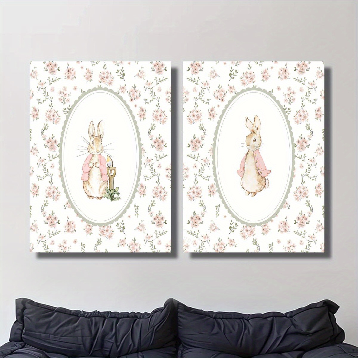 2pcs Retro Easter Rabbit Canva - Home Office Youtube 评论和价格
