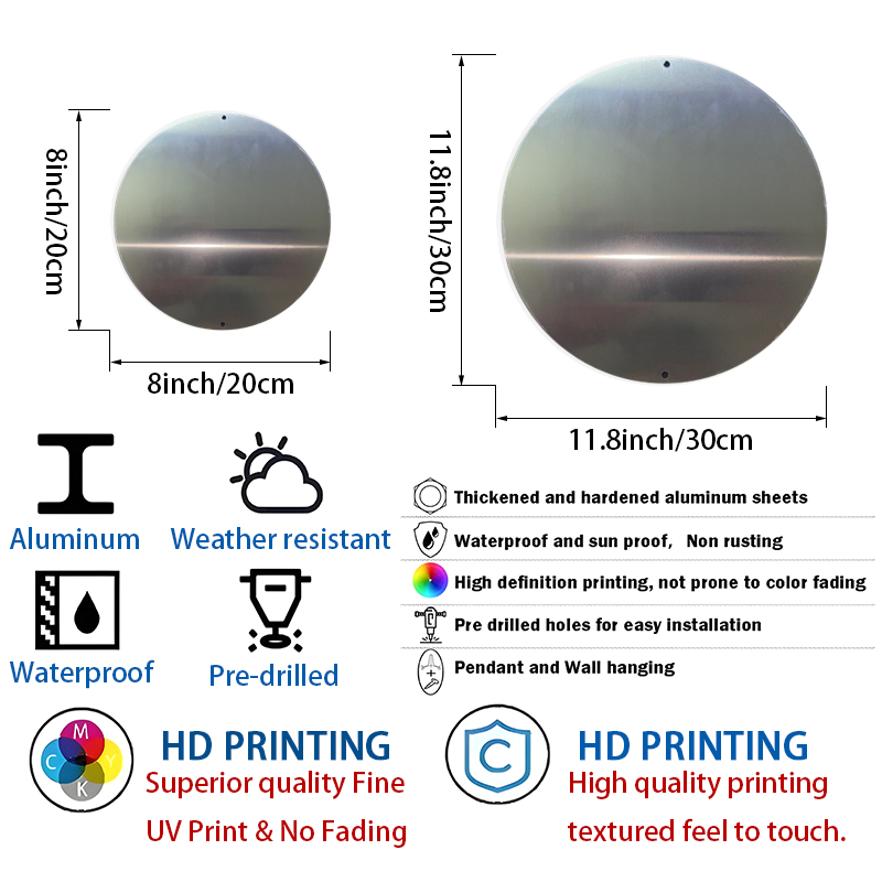 Round Metal Aluminum Mark Pira - Home Office Logo 评论和价格