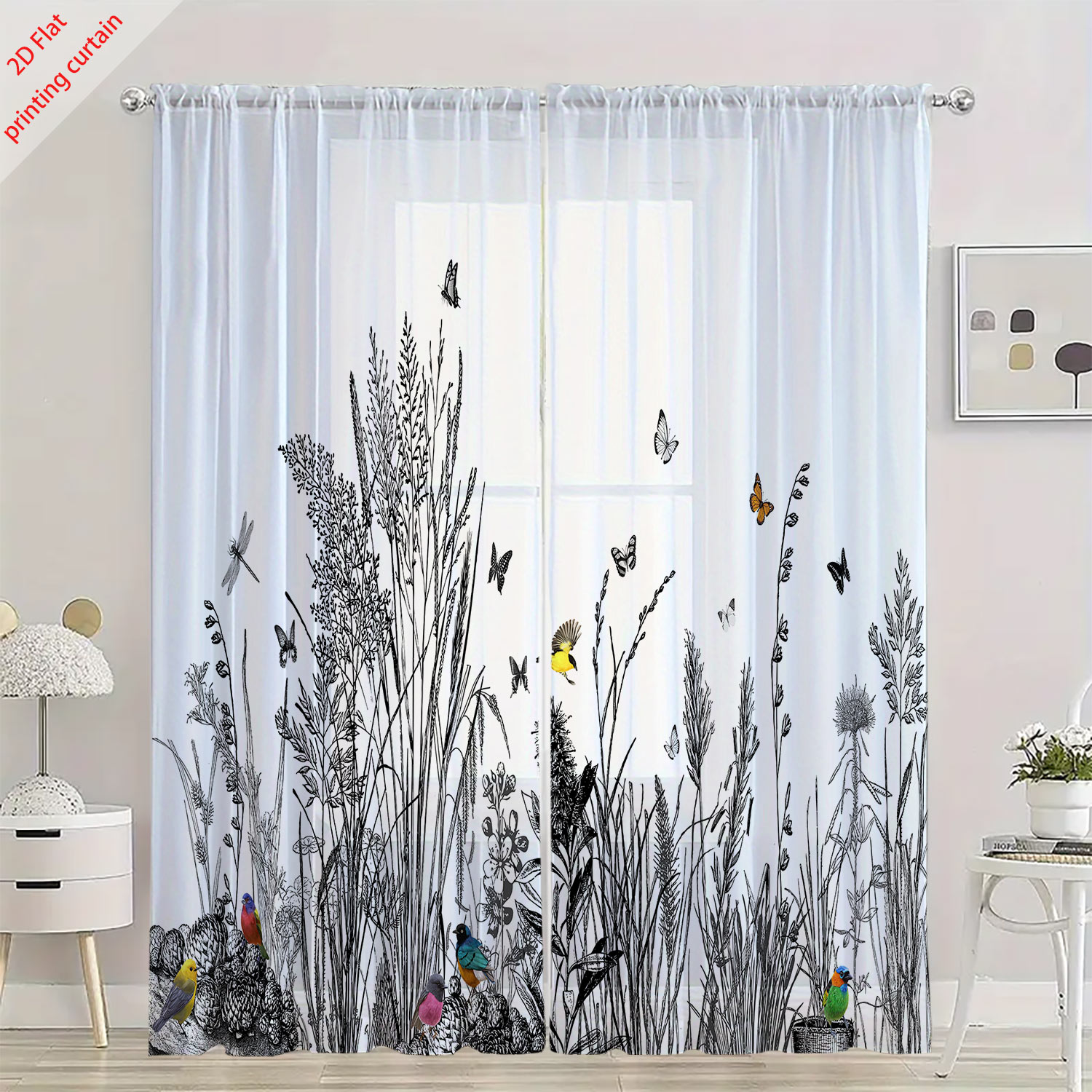 Plant Printed Transparent Scre - Home Office Youtube 评论和价格