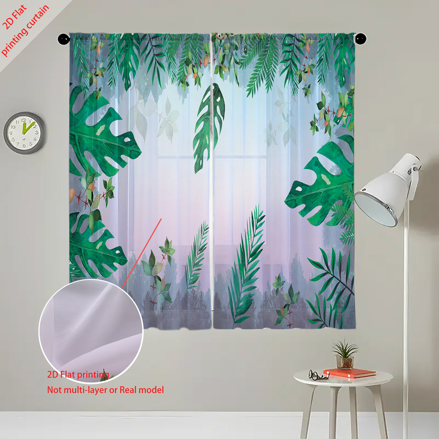 Plant Printed Transparent Scre - Home Office Youtube 评论和价格