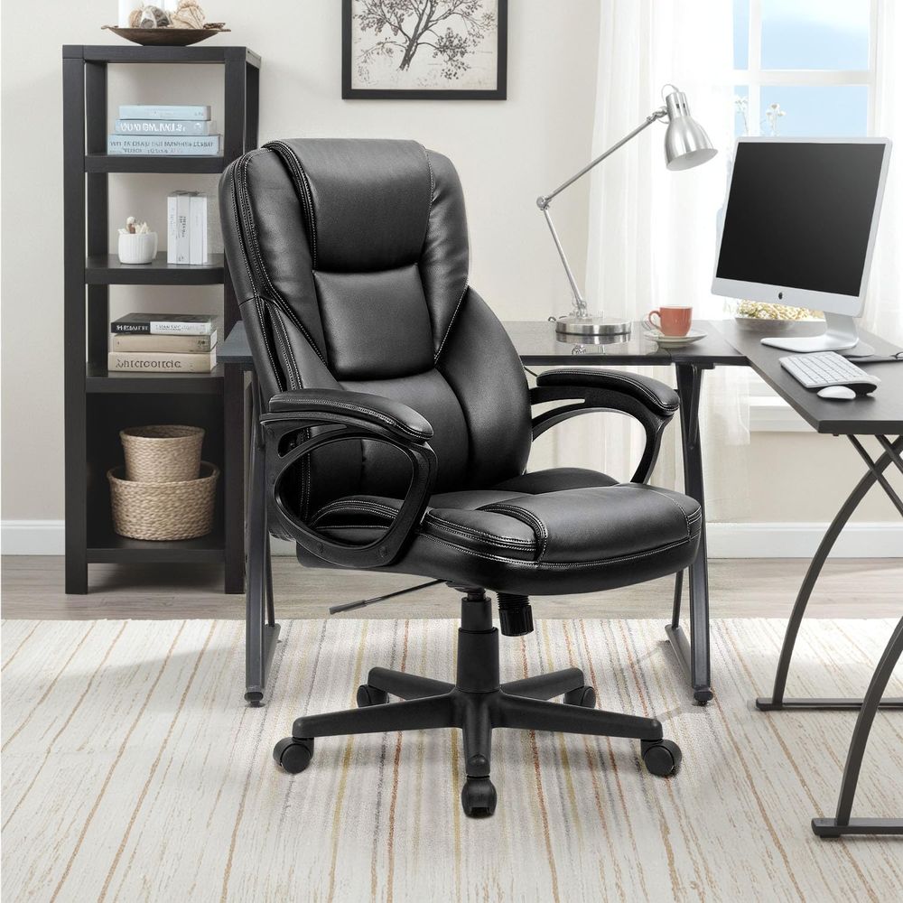High-Back Swivel PU Leather Of - Home Office Chair 评论和价格