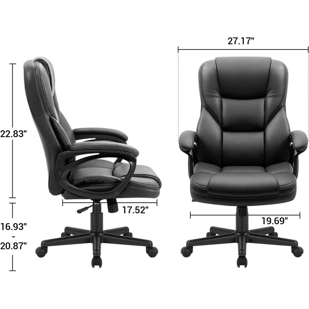 High-Back Swivel PU Leather Of - Home Office Chair 评论和价格