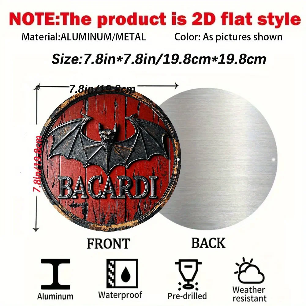 Tin Sign - Bacardi Bat Logo Me - Home Office Logo 评论和价格