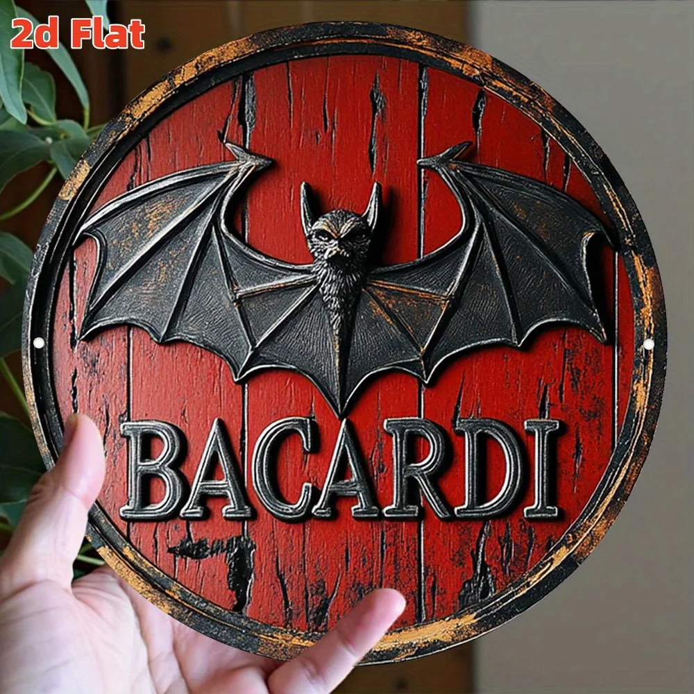 Tin Sign - Bacardi Bat Logo Me - Home Office Logo 评论和价格