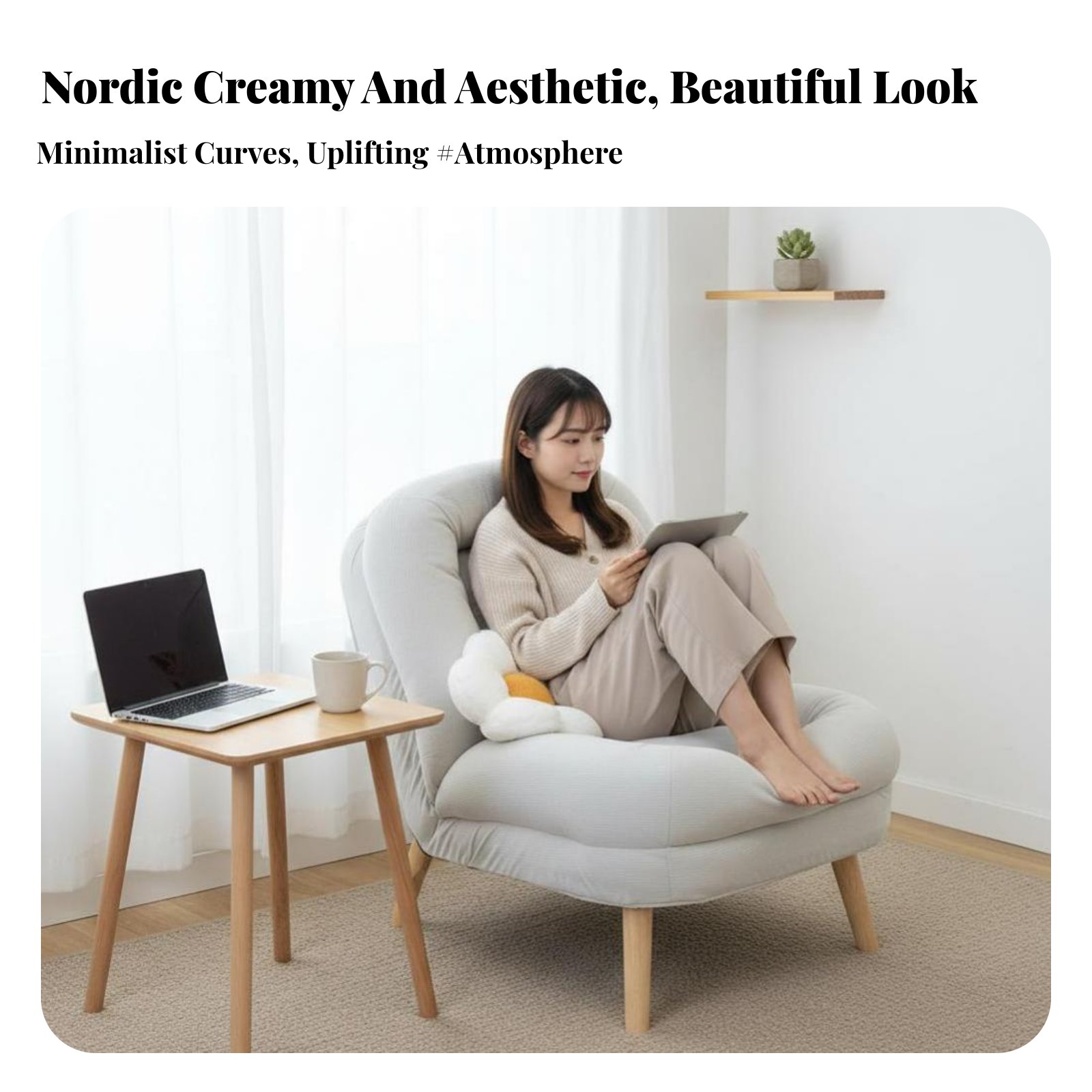 Plush Cocoon Chair Soft and Co - Home Office Sofa 评论和价格