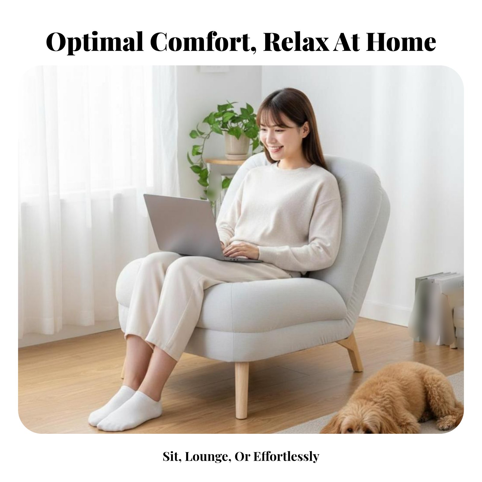 Plush Cocoon Chair Soft and Co - Home Office Sofa 评论和价格