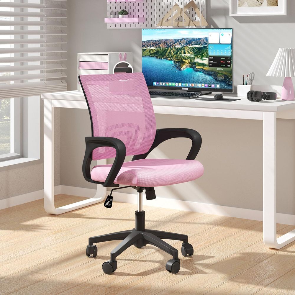 Pink Ergonomic Mesh Office Cha - Home Office Chair 评论和价格